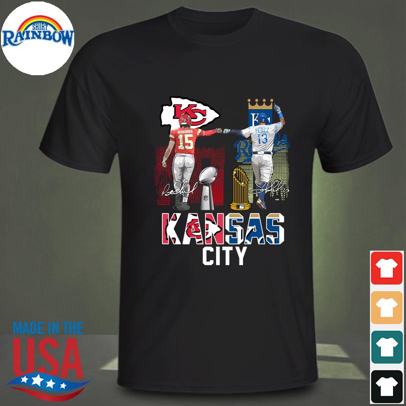 Kansas city Chiefs mahomes and Kansas city royals perez signatures shirt,  hoodie, sweater, long sleeve and tank top