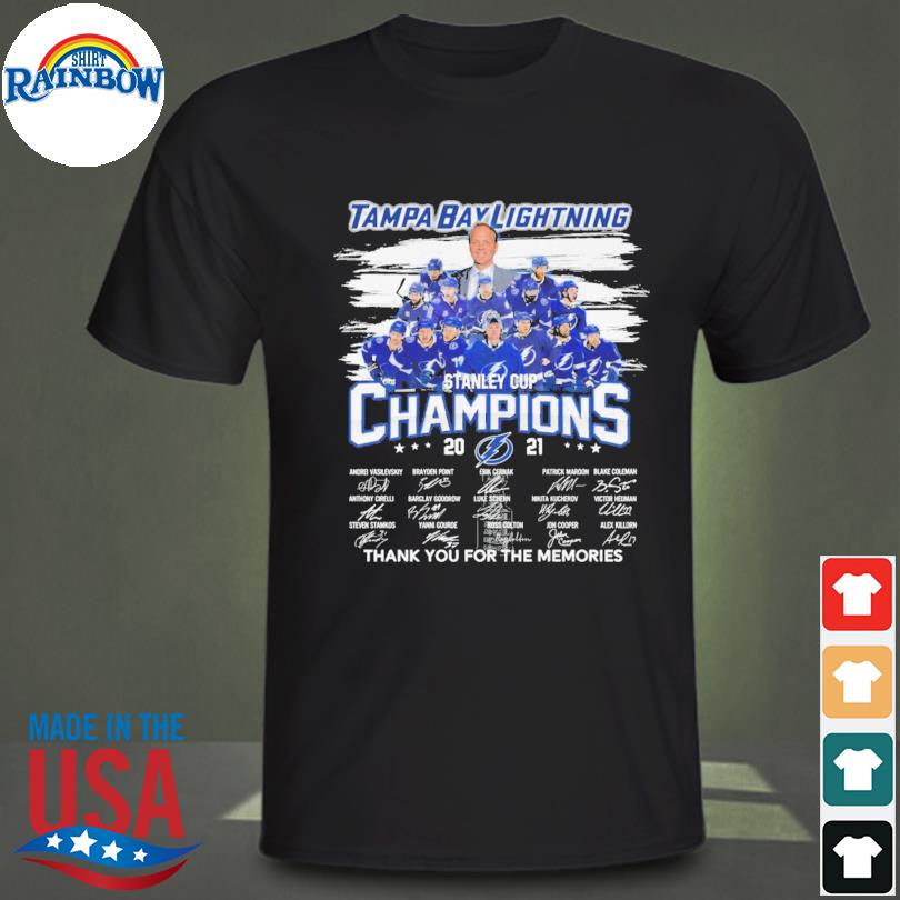 Tampa Bay Lightning stanley cup champions 2020 thank You for the memories  signatures shirt