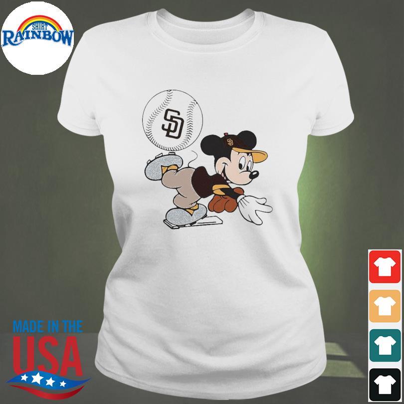 Baseball Mickey Team San Diego Padres Women's T-Shirt 