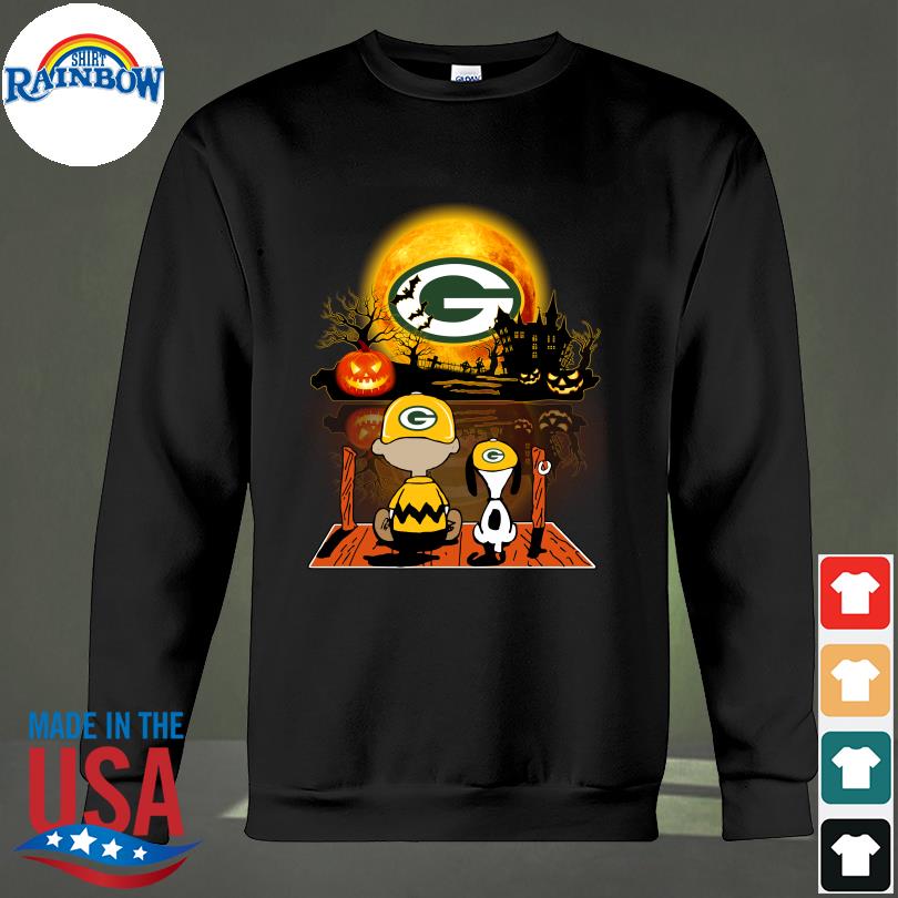 Snoopy Charlie Brown Pumpkin Green Bay Packers Halloween Moon Shirt -  High-Quality Printed Brand