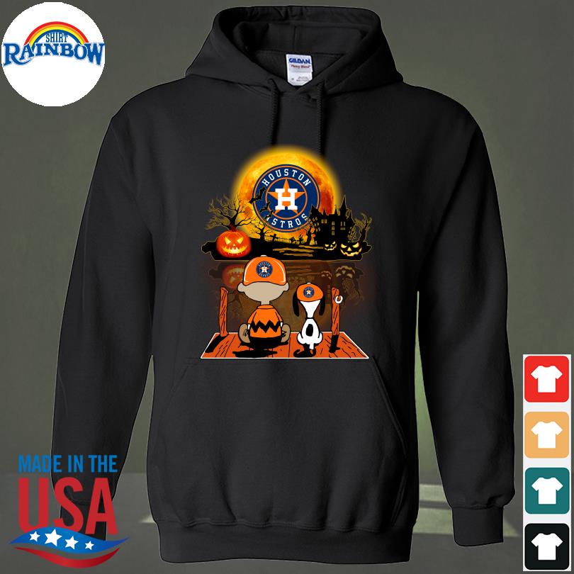 Snoopy and Charlie Brown Pumpkin Houston Astros Halloween Moon