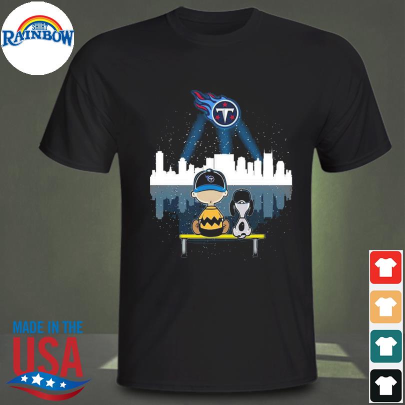 Awesome charlie Brown And Snoopy Watching Tennessee Titans Halloween shirt