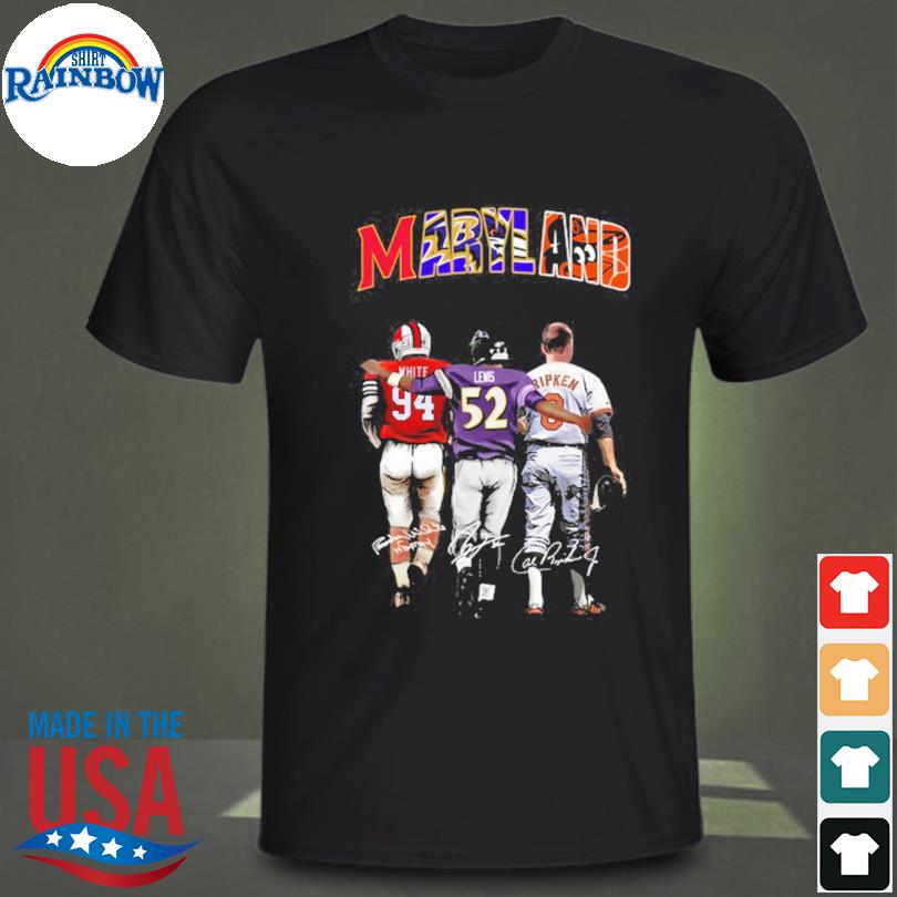 Official cal Ripken and Ray Lewis Maryland signatures shirt