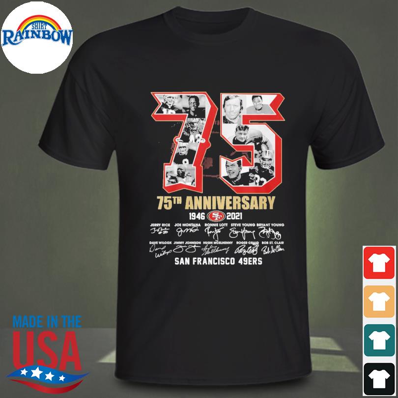 San francisco 49ers 75th anniversary shirt, hoodie, sweater, long sleeve  and tank top