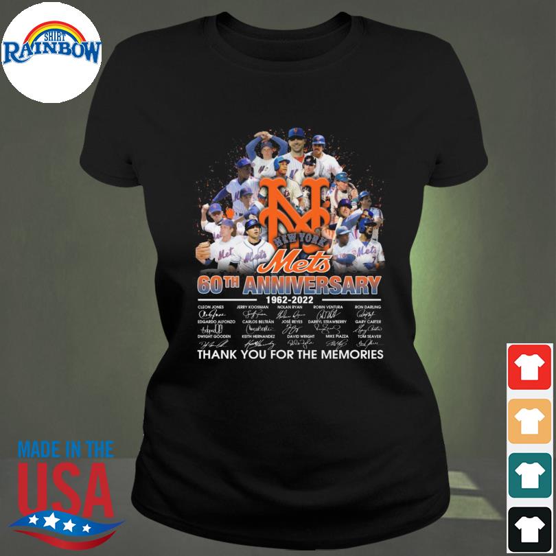New York Mets 1962-2022 60th anniversary signatures shirt