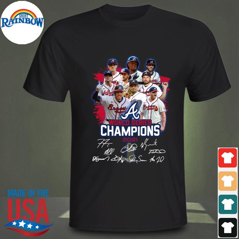 Atlanta Braves 2021 World Series Champions signatures shirt