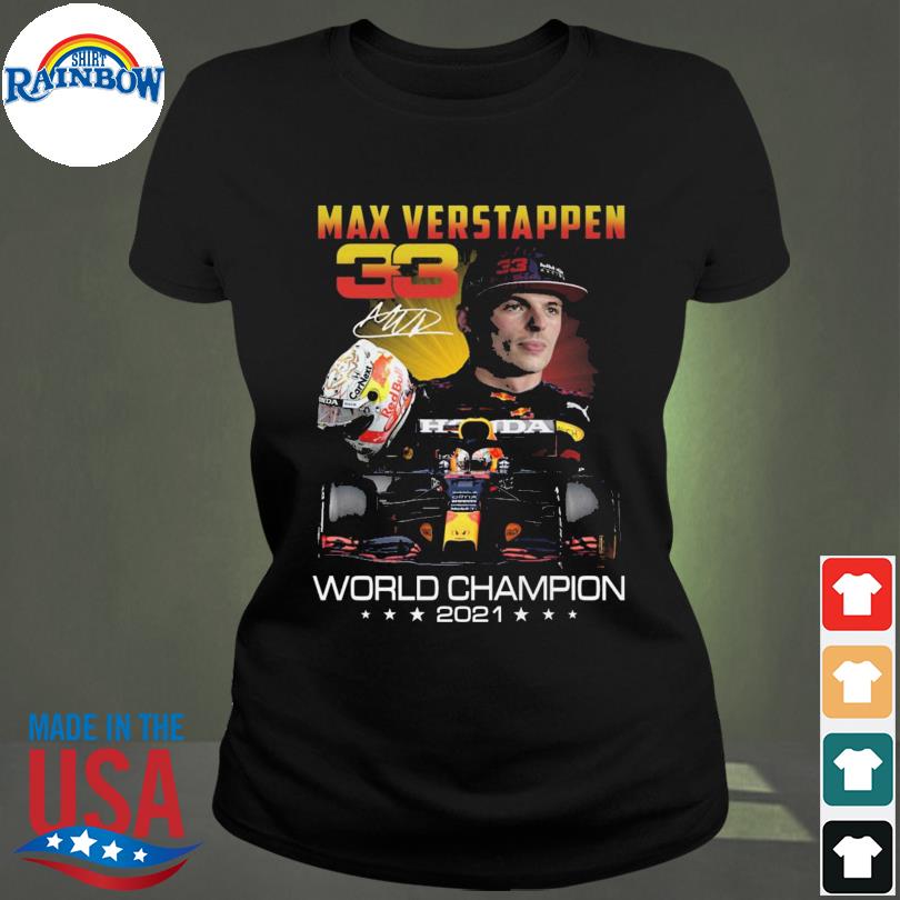 33 Max Verstappen World Champions 2021 signatures shirt, hoodie