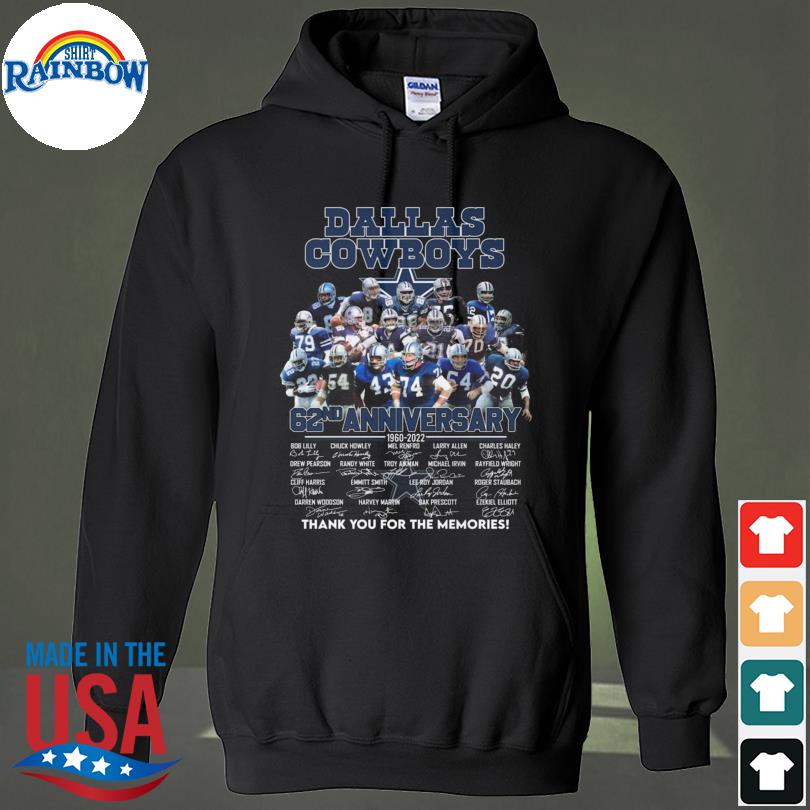 Dallas Cowboys 62 anniversary 1960-2022 Black t-shirt |