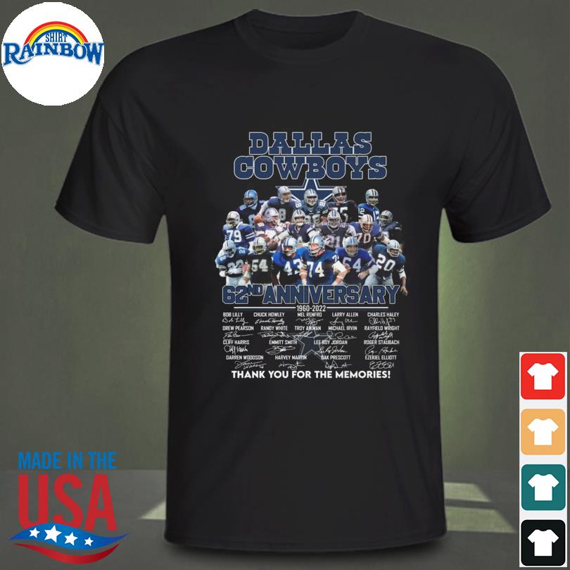 Dallas Cowboys 62 anniversary 1960-2022 Black t-shirt |