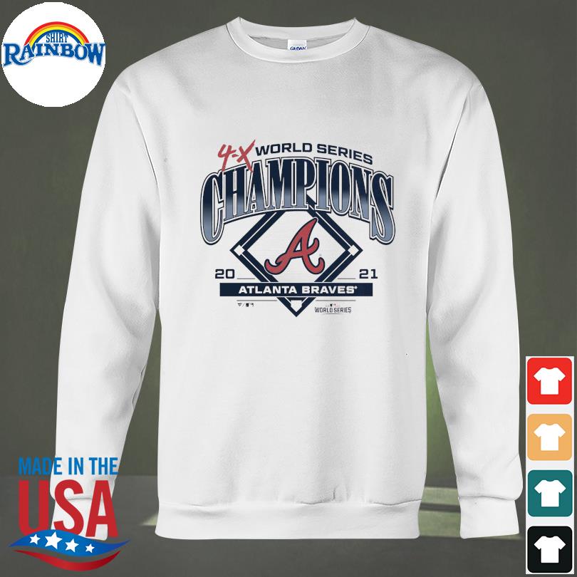 Men's Atlanta Braves 4-Time World Series Champions Trophy T-Shirts