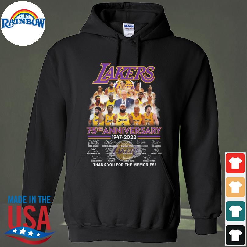 Los Angeles Lakers 75th Anniversary 1947-2022 thank you for the