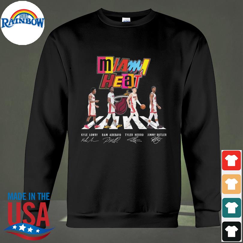 The Miami Heat Abbey Road Kyle Lowry Bam Ado Tyler Herro And Jimmy  Butler Signatures Shirt, hoodie, sweater, long sleeve and tank top