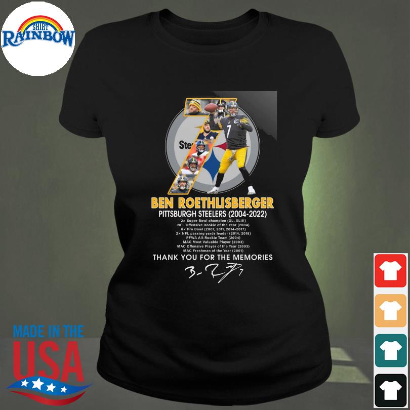 Ben Roethlisberger 2004-2022 Thank You For The Memories Shirt