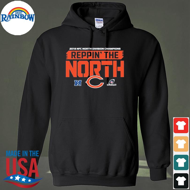 Chicago bears store 2018 nfc north division champions reppin the north  shirt, hoodie, sweater, long sleeve and tank top