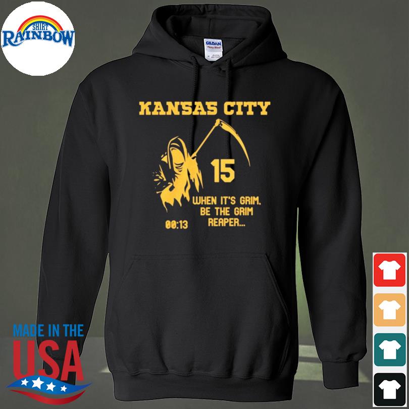 Awesome 13 Seconds Kc Chiefs when it's grim be the grim reaper shirt,  hoodie, sweater, long sleeve and tank top