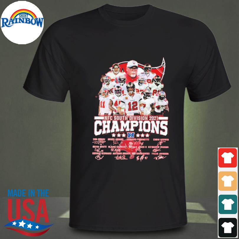 Coach for tampa bay buccaneers team wins nfc south champions signatures  shirt, hoodie, sweater, long sleeve and tank top