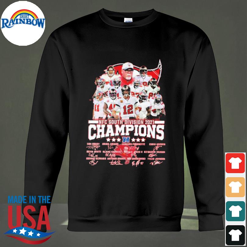 Coach for tampa bay buccaneers team wins nfc south champions signatures  shirt, hoodie, sweater, long sleeve and tank top