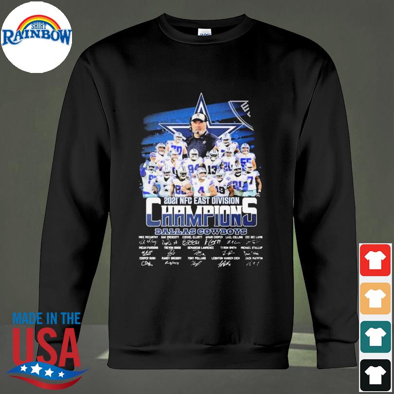 Dallas Cowboys team signature nfc east champions 2021 shirt, hoodie,  sweater, long sleeve and tank top