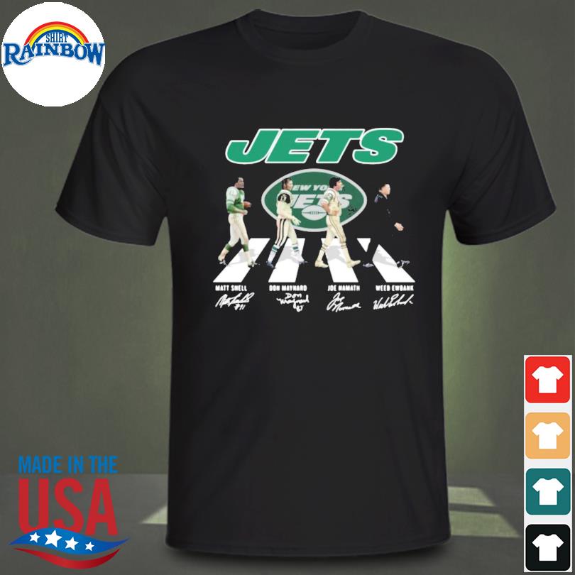 Women's G-III 4Her by Carl Banks Joe Namath Green New York Jets Glitter  Endzone Player