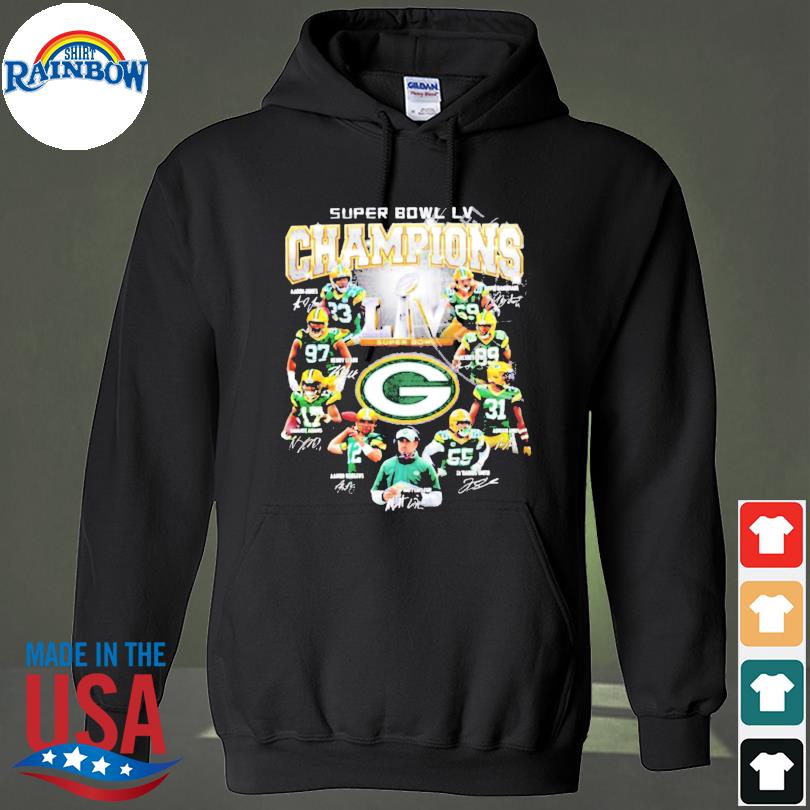 Premium green bay packers super bowl lv 2022 champions t-shirt, hoodie,  sweater, long sleeve and tank top