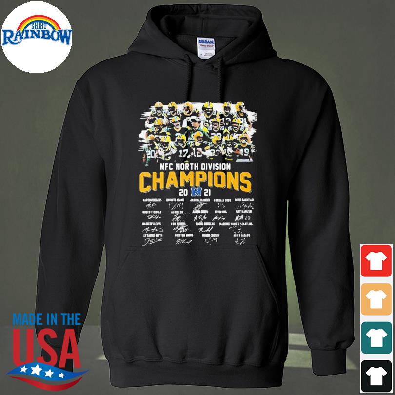 Green Bay Packers 2021 NFC north division Champions signatures shirt,  hoodie, sweatshirt and tank top