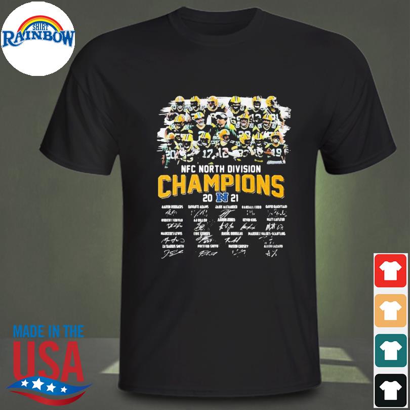 Green Bay Packers 2021 NFC north division Champions signatures shirt,  hoodie, sweatshirt and tank top