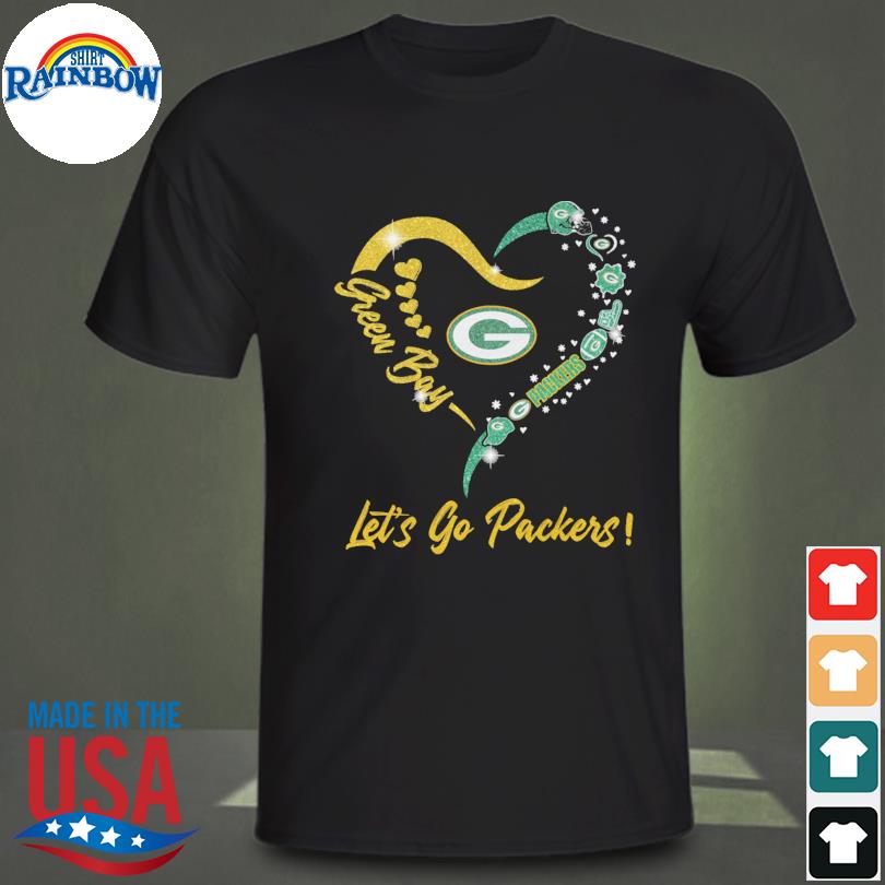 Logo Heart Design Shirt, Gift Packers, Let's Go Packers