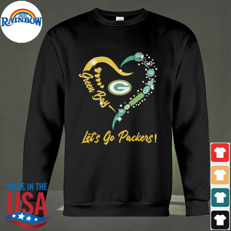 Heart Green Bay Packers let's go Packers shirt, hoodie, sweater