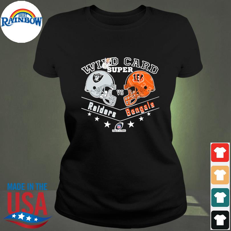 Las Vegas Raiders Vs Cincinnati Bengals 2021-2022 Super Wild Card T-Shirt -  REVER LAVIE