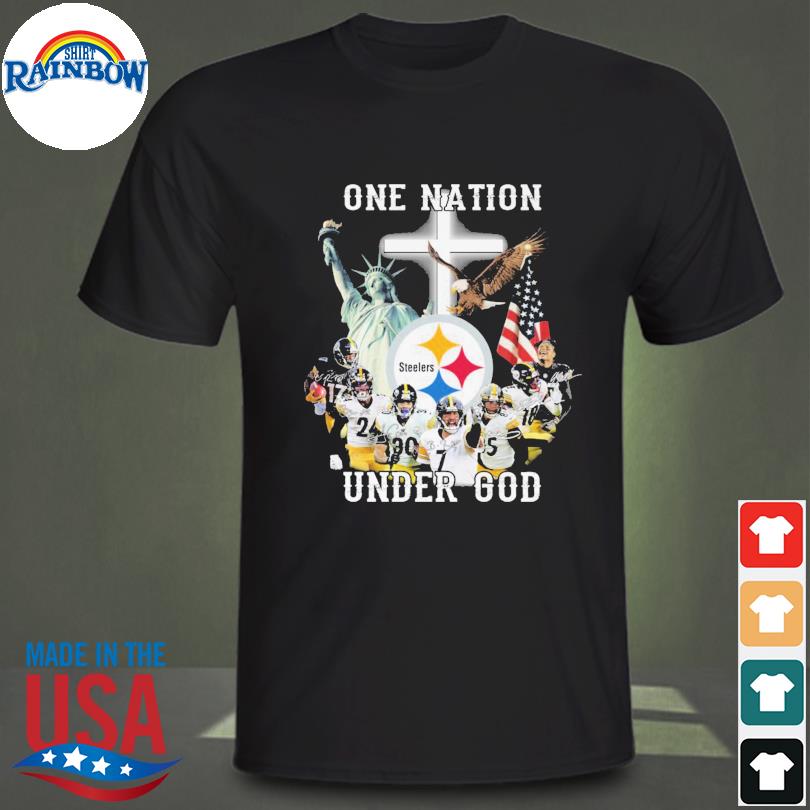 Pittsburgh Steelers one Nation under God American flag shirt