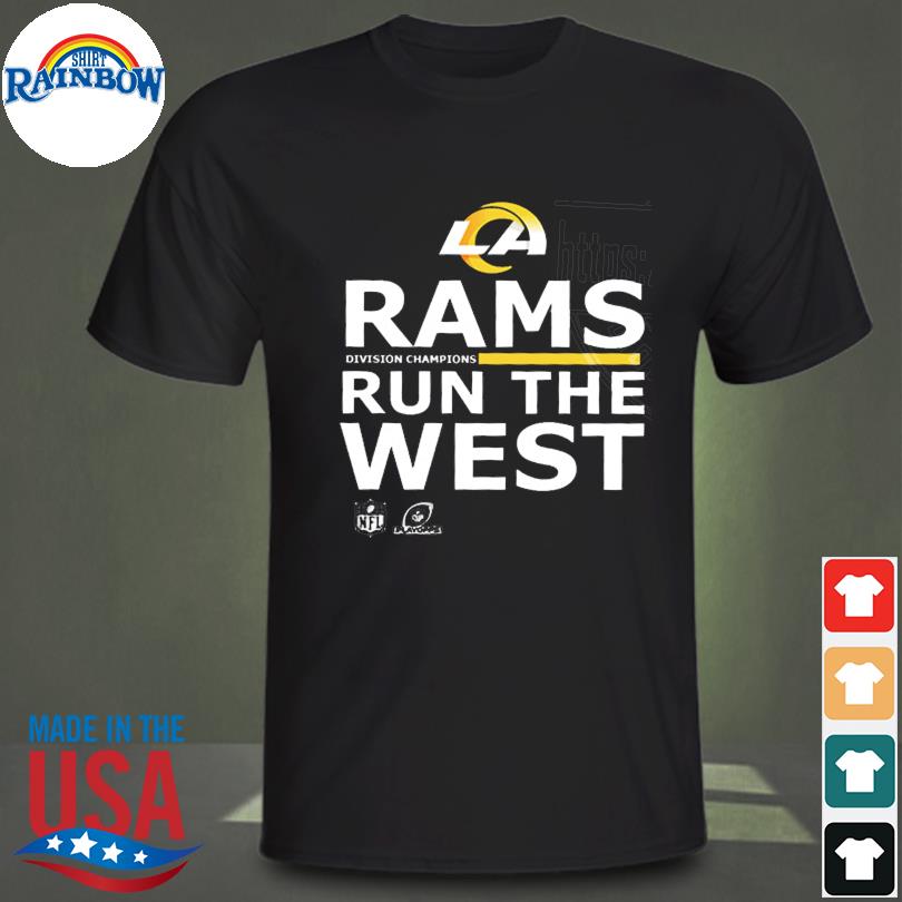 Run the west los angeles rams 2022 nfc west division championship shirt,  hoodie, sweater, long sleeve and tank top