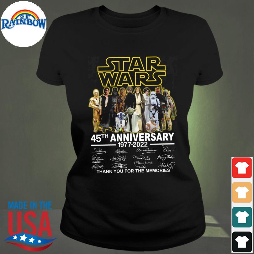 Star Wars 45Th Anniversary 1977-2022 Signatures shirt,, new, black, black,  new