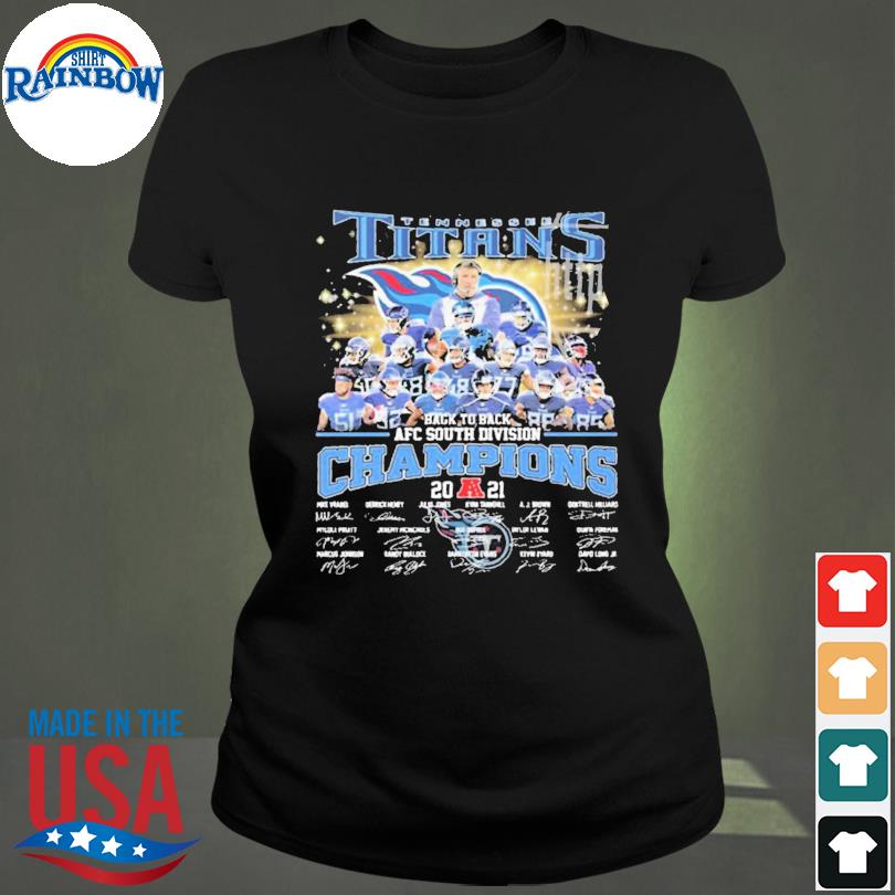 The Tennessee Titans Afc South Division Champions 2021 Signatures 2021 Shirt,  hoodie, sweater, long sleeve and tank top