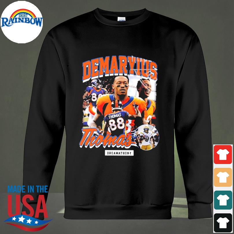 Von miller wearing demaryius thomas dreamathon 88 nfl shirt