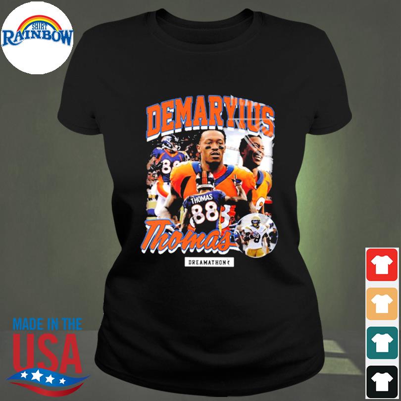 Von Miller Wearing Demaryius Thomas Dreamathon Denver Broncos NFL T-Shirt -  REVER LAVIE