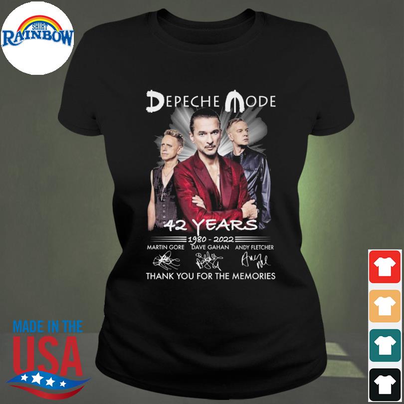 Depeche Mode 42 years 1980 2022 thank you for the memories signatures  shirt, hoodie, sweater, long sleeve and tank top