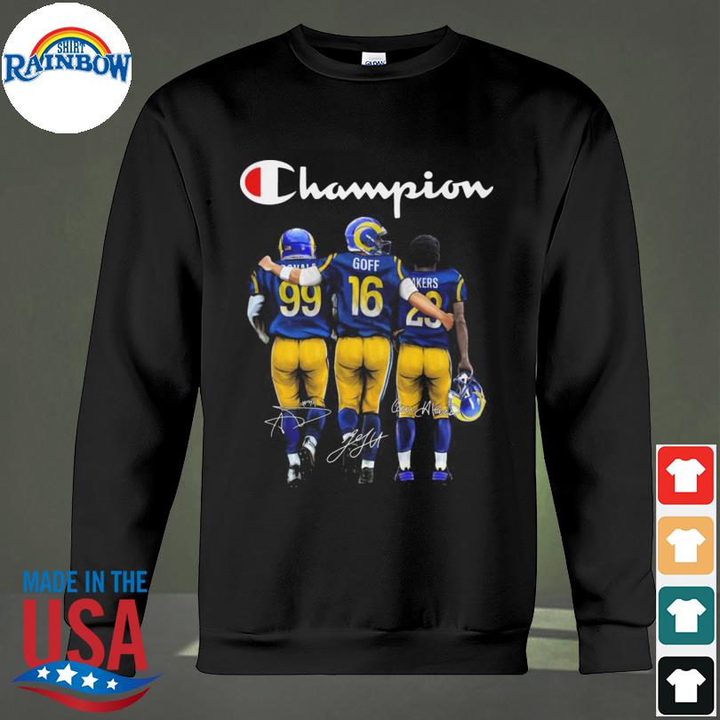 Los Angeles Rams Jared Goff Cam Akers and Cooper Kupp Mvp Champion  signatures shirt, hoodie, sweater, long sleeve and tank top