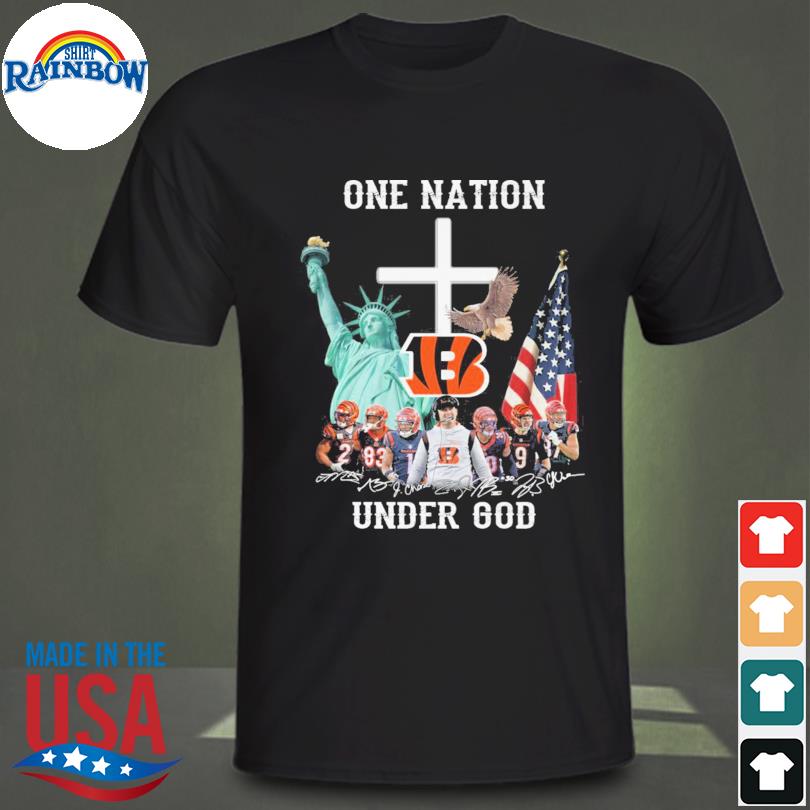 Cincinnati Bengals one nation under God signatures shirt, hoodie