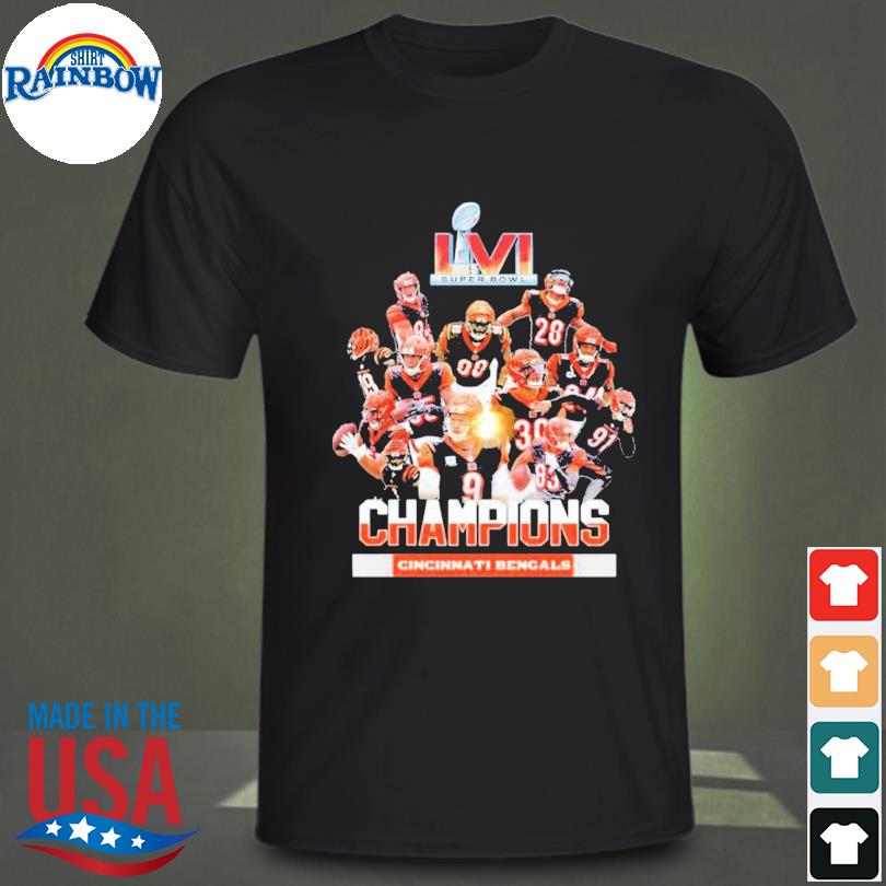 Team football Cincinnati Bengals LVI Super Bowl Champions shirt