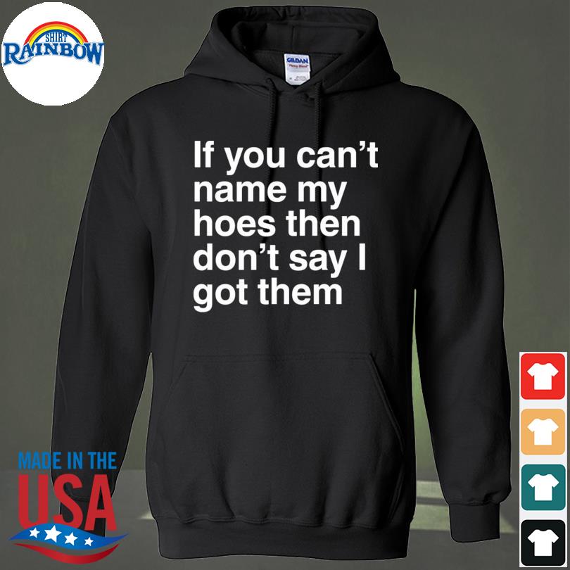 If you can't name my hoes then don't say I got them shirt, hoodie - Rockatee