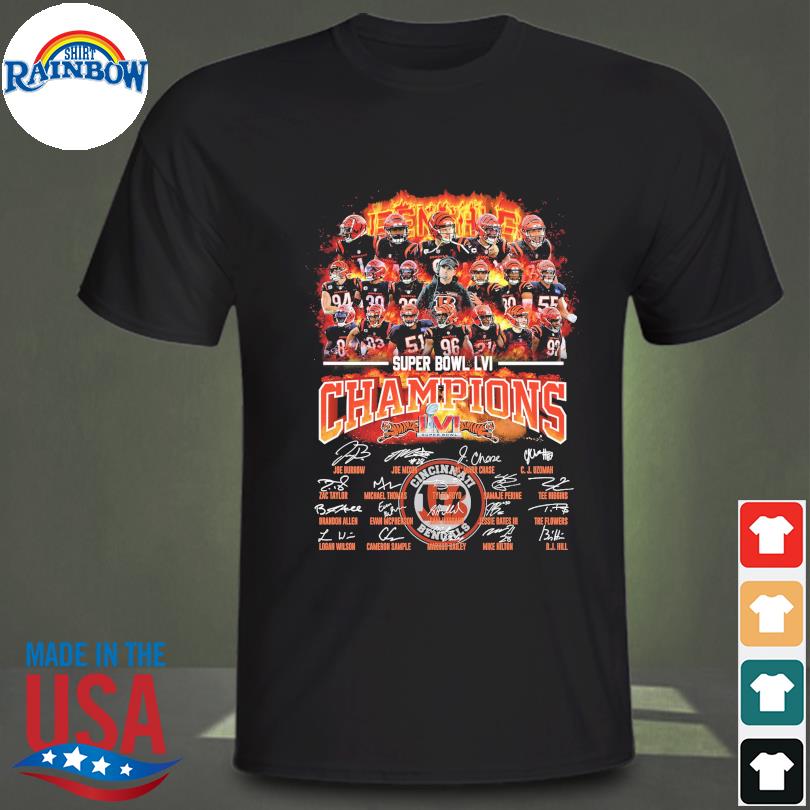 Official official Super Bowl LVI 2022 Champions Cincinnati Bengals  Signatures Shirt, hoodie, sweater, long sleeve and tank top