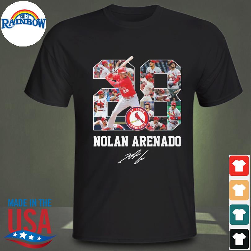 FREE shipping Nolan Arenado Number 28 St. Louis Cardinals MLB Signature  shirt, Unisex tee, hoodie, sweater, v-neck and tank top