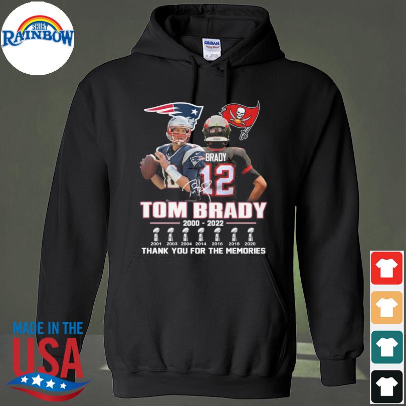 Official New England Patriots Tampa Bay Buccaneers 22 Years 2000-2022 Tom  Brady Thank You For The Memories Shirt,Sweater, Hoodie, And Long Sleeved,  Ladies, Tank Top