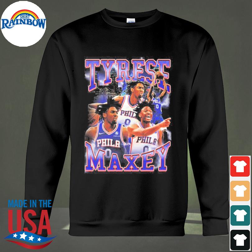 90's Style Tyrese Maxey Philadelphia 76ers Basketball Unisex T