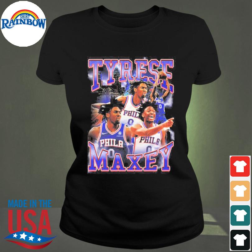 Tyrese Maxey Philadelphia 76ers 90s Style Vintage Bootleg T Shirt