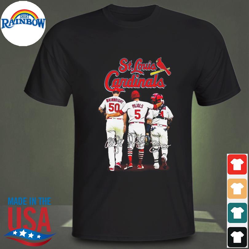 Cardinals Wainwright Pujols and Molina signatures shirt, hoodie, tank top,  sweater and long sleeve t-shirt