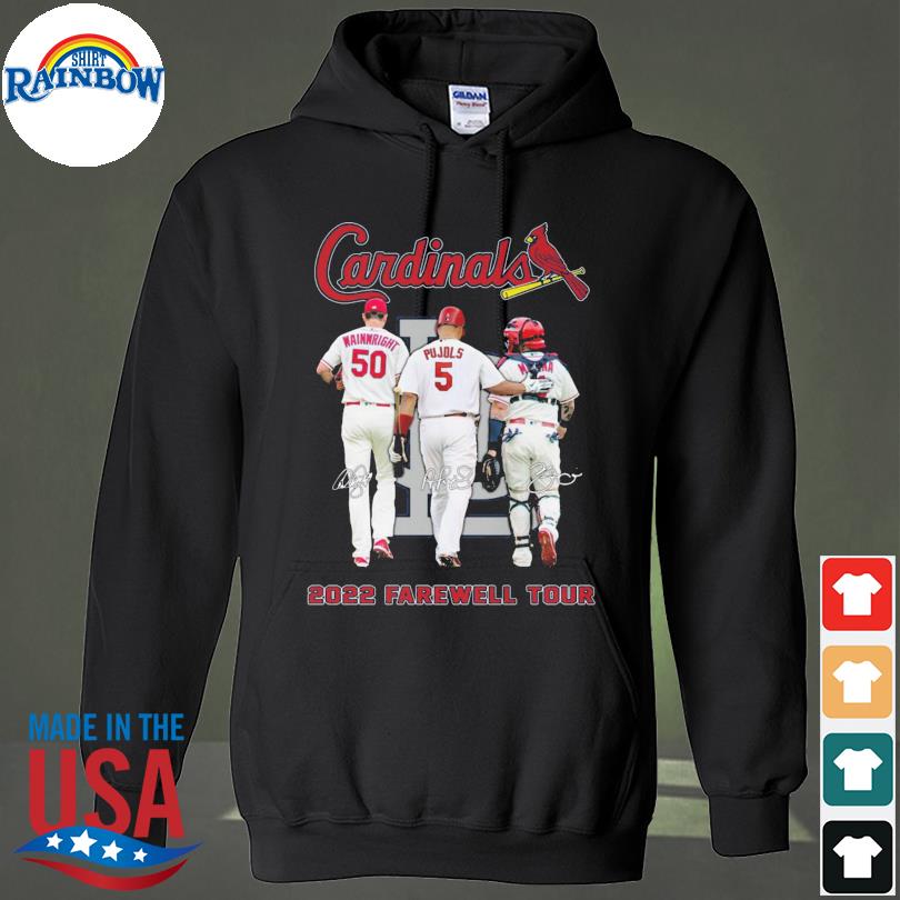 Wainwright Yadier Molina and Pujols the last dance St. Louis Cardinals 2022  Farewell Tour signatures shirt, hoodie, longsleeve tee, sweater