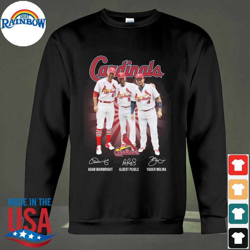Official St Louis Cardinals Adam Wainwright Albert Pujols and Molina 2022 farewell  tour signatures t-shirt, hoodie, sweater, long sleeve and tank top