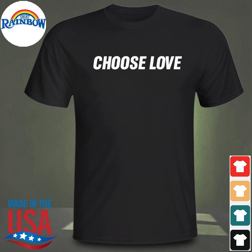 Stop hate end racism choose love Buffalo Bills logo T-shirt