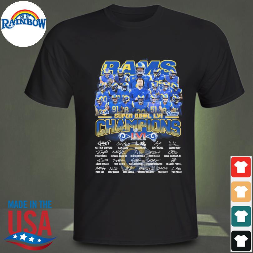 Los Angeles Rams 2022 Super Bowl LVI Champions Signatures shirt